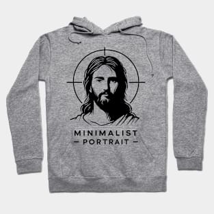 Minimalist Portrait, Jesus Hoodie